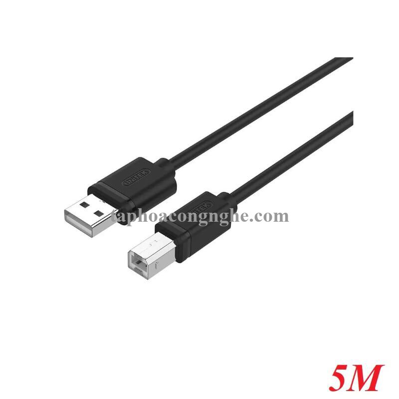 Unitek 95989 Y-C421GBK 2.0 5M Màu Đen Cáp Usb In 30095989